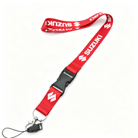 Lanière de course moto personnalisée OEM durable avec crochet, logo imprimé, en polyester, support de badge d'identification, cadeau promotionnel