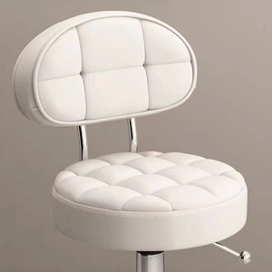 Wholesale Adjustable Hydraulic Round Roller Pedicure Stool Chair With Wheels Beauty Salon Technician Massage Table Living Room - Product Image 2