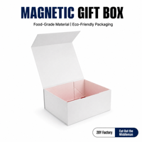 Boîte rigide magnétique personnalisée, boîte cadeau magnétique pliable recyclable, emballage plat, boîte rigide à fermeture magnétique pliable pour ensemble cosmétique