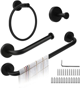 <span class=keywords><strong>Porte</strong></span>-serviettes <span class=keywords><strong>de</strong></span> luxe ensemble <span class=keywords><strong>de</strong></span> 4 pièces 304 acier inoxydable noir <span class=keywords><strong>porte</strong></span>-serviettes serviettes <span class=keywords><strong>de</strong></span> <span class=keywords><strong>bain</strong></span> crochets <span class=keywords><strong>porte</strong></span>-vêtements pour accessoires <span class=keywords><strong>de</strong></span> <span class=keywords><strong>salle</strong></span> <span class=keywords><strong>de</strong></span> <span class=keywords><strong>bain</strong></span> - Product Image 2