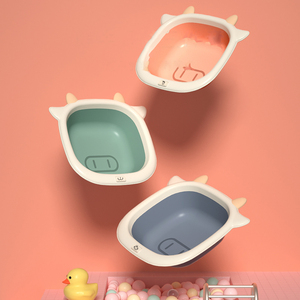Folding Basin Household Thickened Plastic Baby Face Washbasin Wash Basin Sub Bottom Basin