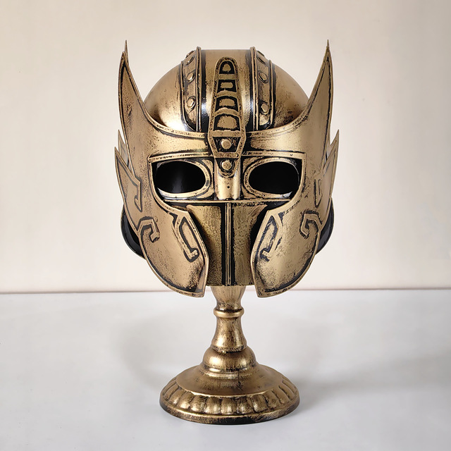 Medieval European Roman Warrior Metal Helmet Creative Retro Home Table Decoration Bar Window Display Prop Luxury Metal Crafts