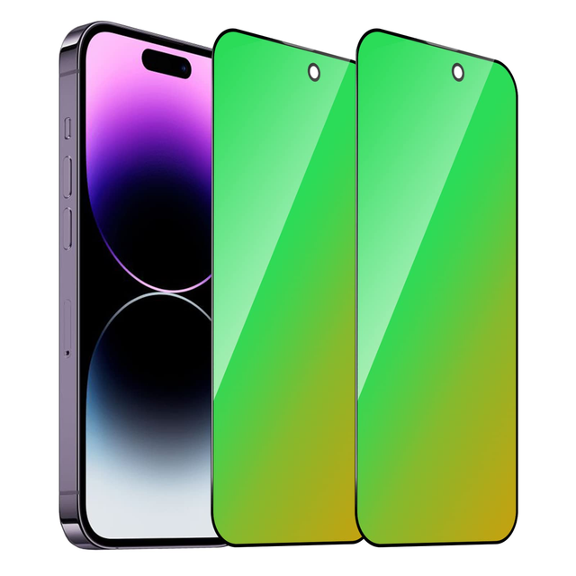 Anti-Spy Peeping Tempered Glass Colorful Ultra-Thin Waterproof Privacy Screen Protector for 15 16 17 Pro Max Screen