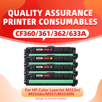 خرطوشة حبر ملونة متوافقة من لونبيك 508A طراز CF360A/Bk CF361A/C CF362A/Y CF363A/M لطابعات HP Enterprise M552/553 تكفي لـ 6000/5000 صفحة