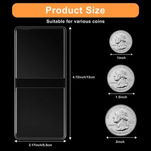 Vente en gros NOVISON Personnalisé 2x2 2.5x2.5 pouces Double pochette en PVC et PET Résistant à l'eau avec sangle chaîne pour rangement de porte-monnaie - Product Image 2