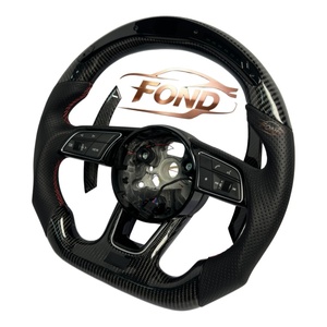 Volant LED en fibre de carbone pour <span class=keywords><strong>Audi</strong></span> A4 S4 B9 8W A5 S5 Q5 SQ5 A3 S3 RS3 RS4 RS5 A6 S6 RS6 <span class=keywords><strong>A7</strong></span> S7 RS7 C8 Q7 Q8 - Product Image 1