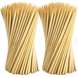 Bâtonnets de bambou jetables de haute qualité pour barbecue, personnalisables, 20cm, 25cm, 30cm, 35cm, 40cm, faciles à nettoyer - Product Image 1