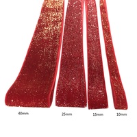 Ruban en velours métallique à paillettes, 10mm, 15mm, 25mm, 40mm, ruban en velours métallique pour bricolage, décoration cadeau, sans élasticité, 100 mètres
