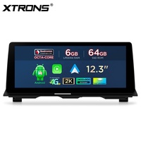 Reproductor de coche Android con navegación XTRONS de 12.3 pulgadas para BMW Serie 5 F10/F11 CIC 11-12 Qualcomm 665 6+64GB Pantalla 2K QHD CarPlay 4G