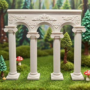 Maquette architecturale miniature pour maison de poupée, fournitures de diorama DIY, fenêtre gothique, colonne romaine - Product Image 4