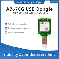 Muz A7670G USB Dongle LTE CAT1+4G+2G+Voice Modem Modul Versi Global A7670G A7670 A7670g 7670G Mendukung Data & Suara & USB/TTL