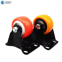 Roulette pivotante en PVC/PP pour usage industriel Roulettes pivotantes fixes et rigides Roue robuste pour meubles de 2 pouces