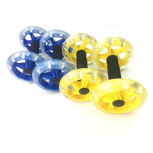 Appareil d'exercice abdominal double pour la maison, équipement de fitness stable pour entraînement du tronc, poignées antidérapantes, roue AB <span class=keywords><strong>Roller</strong></span> - Product Image 1