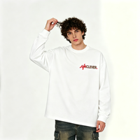 AMCLEVER 2026 T-shirts longs pour hommes DTG DTF, Chemises à manches courtes unisexe Streetwear, Impressions artistiques DTG DTF, Impression sur soie, Personnalisation OEM
