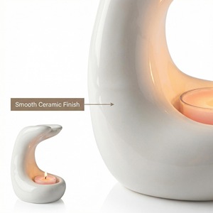 Lampe de table en céramique pour aromathérapie, diffuseur d'huiles essentielles, ornement artistique, bougeoir d'ambiance pour chambre à coucher - Product Image 5
