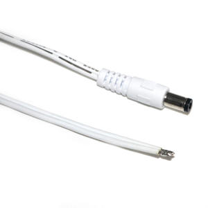 กล้องวงจรปิด18AWG 5.5*2.1มม. สีขาว DC ตัวผู้ไปยังสายไฟชุบดีบุก - Product Image 4