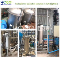 Boîtier de filtre multi-sacs en acier inoxydable avec bras oscillant pour la filtration du miel, des solutions sucrées et des boissons au thé, certifié CE