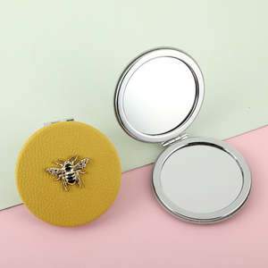 <b>Compact</b> <b>Mirror</b> With Bee Design Double Sided Folding Makeup <b>Mirror</b> Portable Pocket <b>Mirror</b> For Purse Travel Gift - Product Image 3