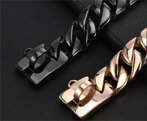 Haustier-Halsband Ketten Edelstahl Rosé<span class=keywords><strong>gold</strong></span> Metall <span class=keywords><strong>Gold</strong></span> Hund Hip-Hop-Leads-Kit Halsketten Bulldoggen-Schnecken kubanische Link-Hundslips - Product Image 3