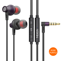 Audífonos Intrauditivos con Cable MEKEN ME400, 1.2m, Super Bajos, Universales, Conector de 3.5mm, Resistentes al Agua IPX5, Chipset JL AAC/Apt-X HD, Superventas