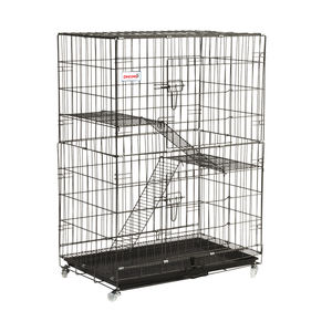 Chine Excellente Qualité Pliable 3 4 Étages Pas Cher En Métal Grand Chat <span class=keywords><strong>Cages</strong></span> Avec Roues Cage Pour Animaux De Compagnie - Product Image 5
