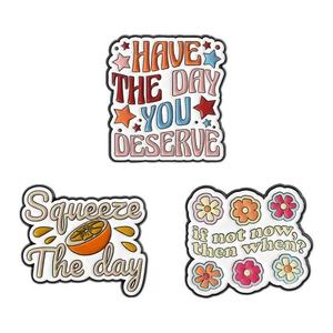 Épinglette en émail personnalisée avec impression UV de soda orange, badge en alliage de zinc mignon pour <span class=keywords><strong>les</strong></span> <span class=keywords><strong>vacances</strong></span> d'été, motivationnel - Product Image 6