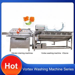 Machine électrique de nettoyage de fruits et légumes seau à ultrasons tambour vortex d'ozone ligne de production de feuilles d'algues de piment rouge - Product Image 2