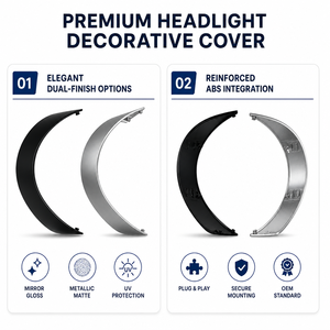 200230620 Copertura Decorativa Faro Nero Lucido Opaco Argento Adatta per <span class=keywords><strong>Peugeot</strong></span> <span class=keywords><strong>Django</strong></span> Moto Ricambi Auto - Product Image 5