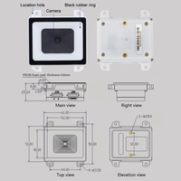 Escáner de Código de Barras Fijo con Interfaz USB CMOS PDF417 2D QR para Máquinas Expendedoras de Bebidas con Control de Acceso, en Stock
