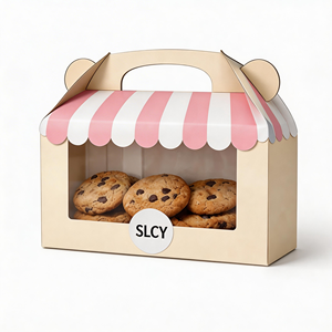 Boîte à emporter écologique personnalisée avec logo imprimé, qualité alimentaire, pour restaurant, boulangerie, pâtisserie, emballage <span class=keywords><strong>cadeau</strong></span> - Product Image 5