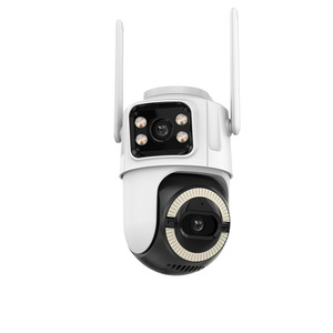 Caméra WiFi PTZ à double objectif ICSee, 1080P HD, vision nocturne, interphone vocal, stockage en nuage, surveillance extérieure - Product Image 3