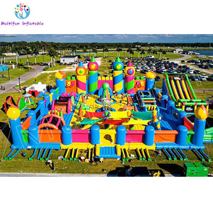 Grande rimbalzo America PVC all'aperto gonfiabile divertente città per parchi a tema con soffiatore incorporato - Product Image 2