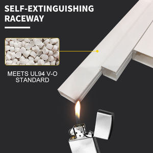 Goulotte murale ignifuge Runqi, couleur blanche, 20x10mm, en PVC, pour câblage téléphonique, longueur 2m, pour la protection des fils électriques - Product Image 3