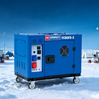 Générateur diesel silencieux portable 8KW pour la maison, démarrage électrique 9KW max, groupe électrogène diesel avec AVR, grand réservoir 25L, 230V 400V 50Hz