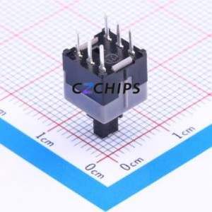 K8-8585D-N1 Push Button Switch Through hole Component (THT) Switch No Lock Rectangle Plunger Through Hole 100mA - Product Image 2