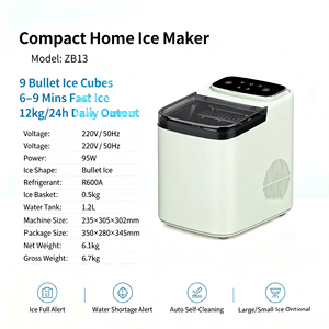 Household Automatic <b>Ice</b> <b>Maker</b> Bullet Shape 12KG/24H Self-Cleaning Countertop <b>Ice</b> Machine R600A Refrigerant - Product Image 5