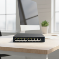 OEM/ODM GXCOM TS8108P Switch PoE Gigabit Pasivo de 24V 8*10/100/1000Mbps con VLAN, AP Inalámbrico, CPE, Router Bridge