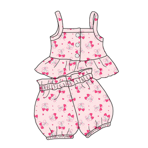 Completo per bambina 2026 con stampa personalizzata, vestito con pantaloni a palazzo dal design unico, grazioso completo per bambina - Product Image 5