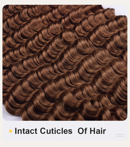 Trecce all'uncinetto in <span class=keywords><strong>capelli</strong></span> umani vergini al 100% di alta qualità, colore DW Deep Wave # 27 # 30 <span class=keywords><strong>capelli</strong></span> pre-lavorati a doppia trama di alta qualità - Product Image 6