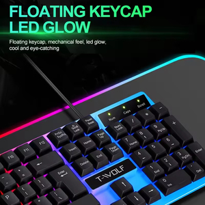 USB 2.0 Wired 104-Keys Keyboard LED Mouse Combo Latest Gaming <b>Accessories</b> for Home Office Notebook Desktop <b>Computer</b> - Product Image 3