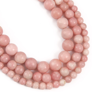 Perles rondes en <span class=keywords><strong>opale</strong></span> <span class=keywords><strong>rose</strong></span> lisse de 6/8/10mm pour la fabrication de bracelets de bijoux à bricoler soi-même vente en gros - Product Image 4