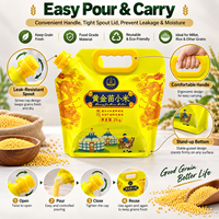Pochette à bec verseur personnalisée avec poignée pour l'emballage de riz, céréales et millet, qualité alimentaire OEM