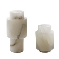 Vente en gros de lampes de table à fleurs en marbre salons luxueux salles d'étude tables à manger décorations florales lampes de bureau en albâtre
