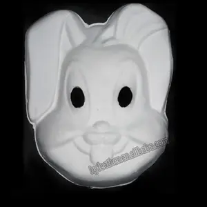 78 Horng Shya Factory CM-1003/1 High Quality For Halloween Carnival Party Decoration White Full Face Custom Paper Mask