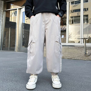 Spot personnalisé en gros garçons automne et hiver saison à la mode polyvalent <span class=keywords><strong>pantalon</strong></span> <span class=keywords><strong>cargo</strong></span> ample - Product Image 5