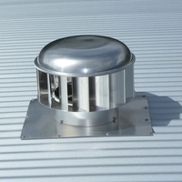 Nouveau style de ventilateur de toit à turbine facile à installer avec plaque de base, kit complet de ventilation de grenier à entraînement éolien pour toiture