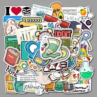 50 pegatinas de grafiti para material escolar, para ordenador portátil, venta al por mayor, para decoración DIY, hojas de ginkgo