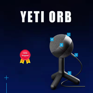โลจิเทค เยติ ออร์บไมโครโฟนคอนเดนเซอร์ USB สำหรับเล่นเกม การรับเสียงแบบคาร์ดิโอด์ สีฟ้า ระบบตัดเสียงรบกวน LIGHTSYNC RGB พร้อมขาตั้งกล้อง - Product Image 4