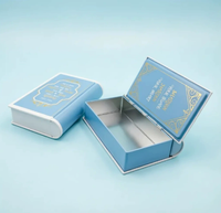 Mini boîte en métal en forme de livre pour chocolats, emballage alimentaire, style livre d'histoires, boîte à bonbons, étui métallique