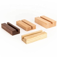 Support de présentation de cartes de table en forme de T personnalisé en acrylique et bois avec base pour cartes de menu 4x6 5x7 10x15